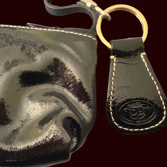 Dooney & Bourke Black Patten-Leather Florentine Wristlet with Bag Charm  NWOT - Picture 9 of 12